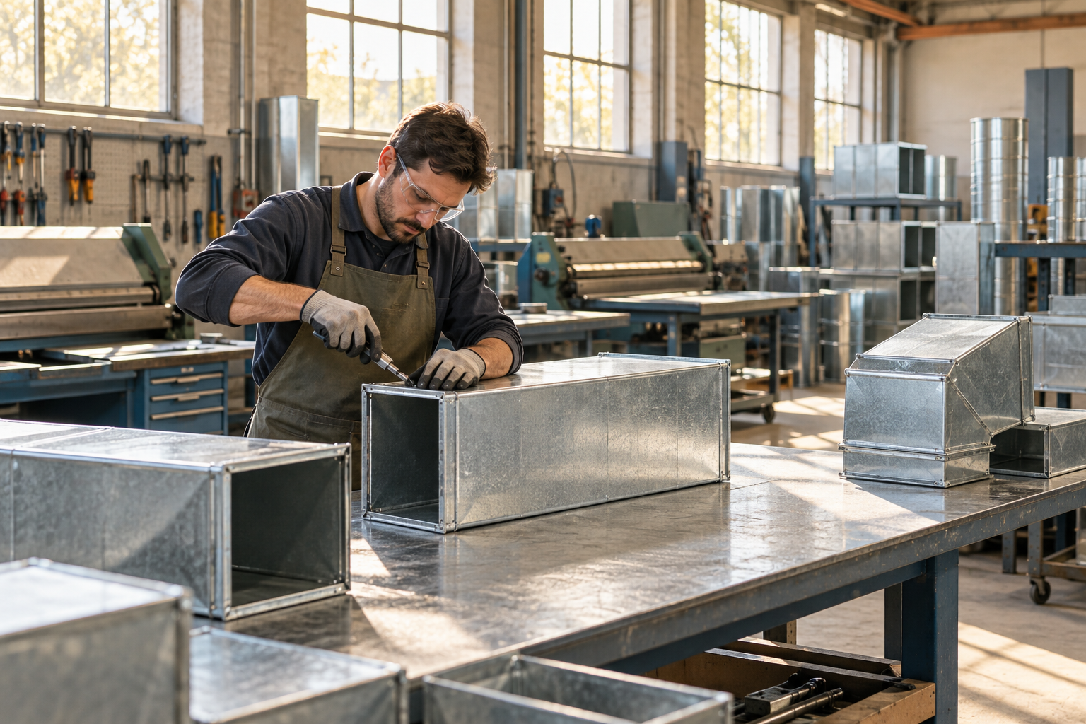 Illustrative duct fabrication activity